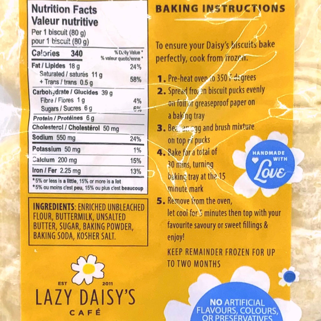 Lazy Daisy's Cafe - Frozen Buttermilk Biscuits (Half Dozen)