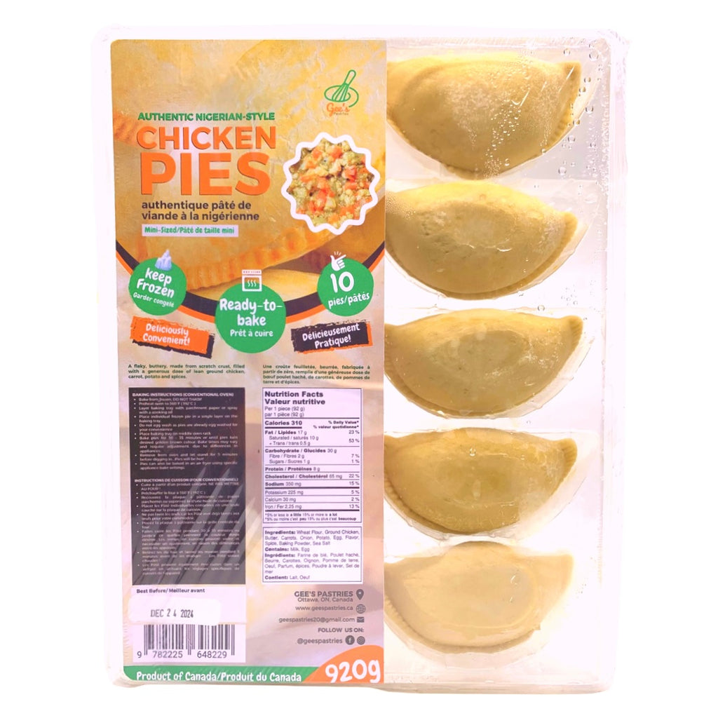 Gee's Pastries - Nigerian Chicken Pies (10 pack)