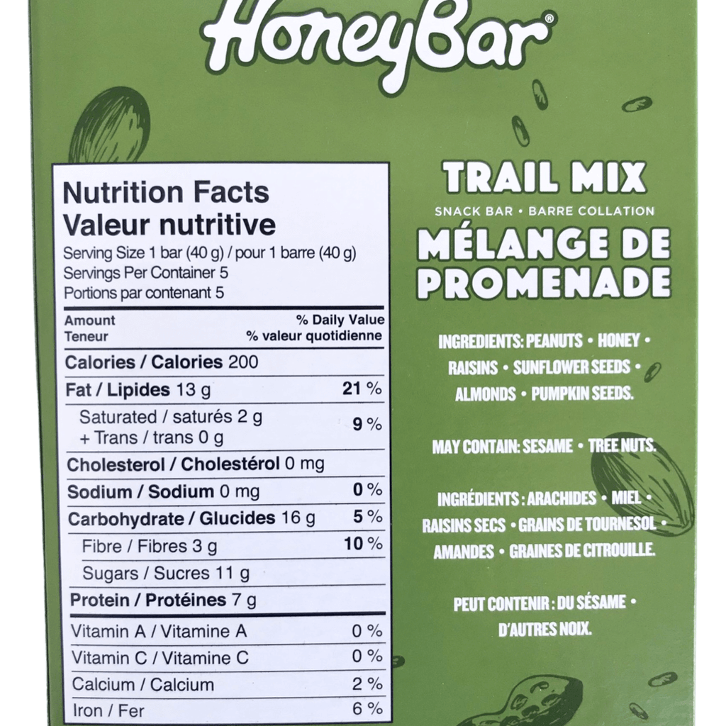 HoneyBar- Trail Mix (5 bars)