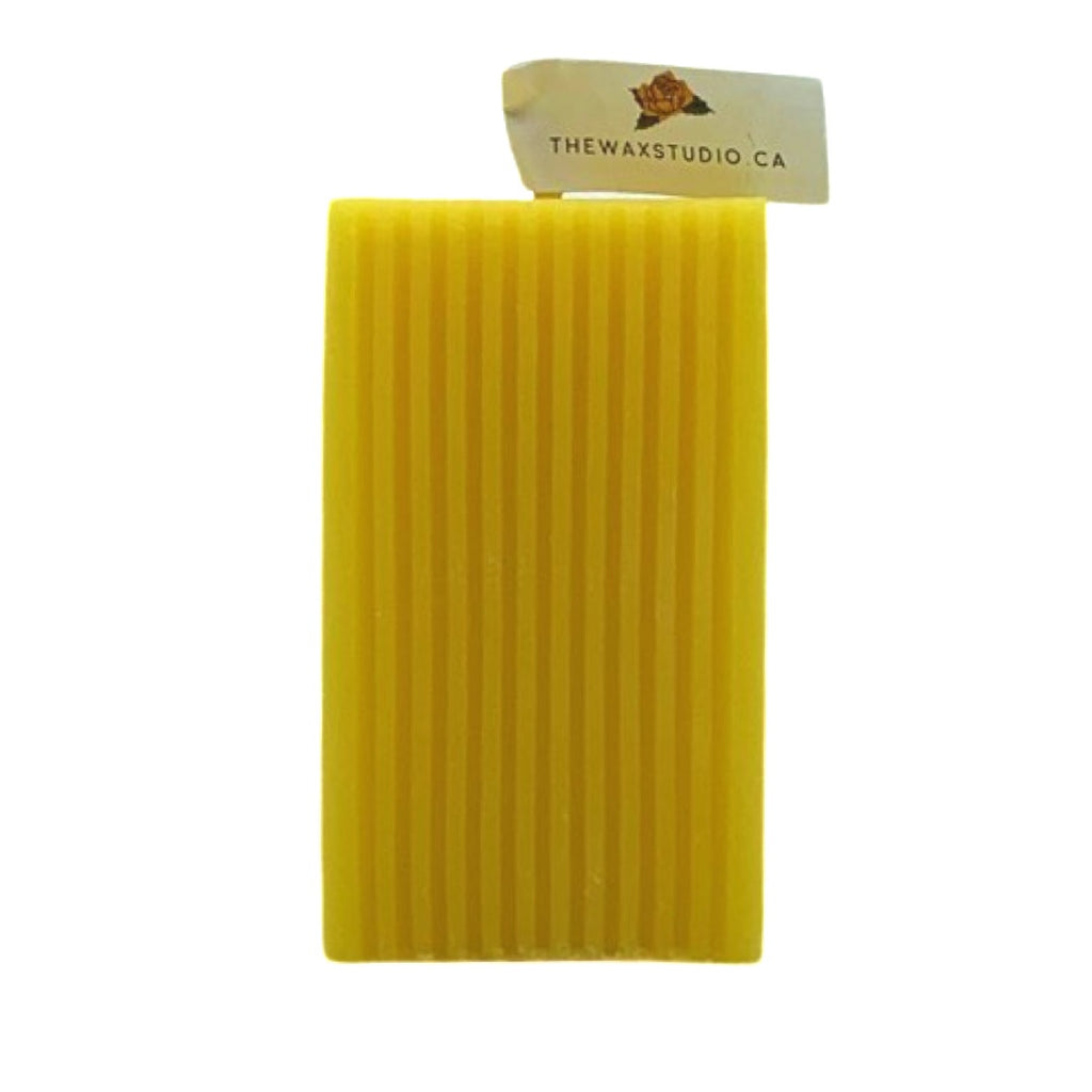 The Wax Studio- Beeswax Fluted Square Pillar Candle