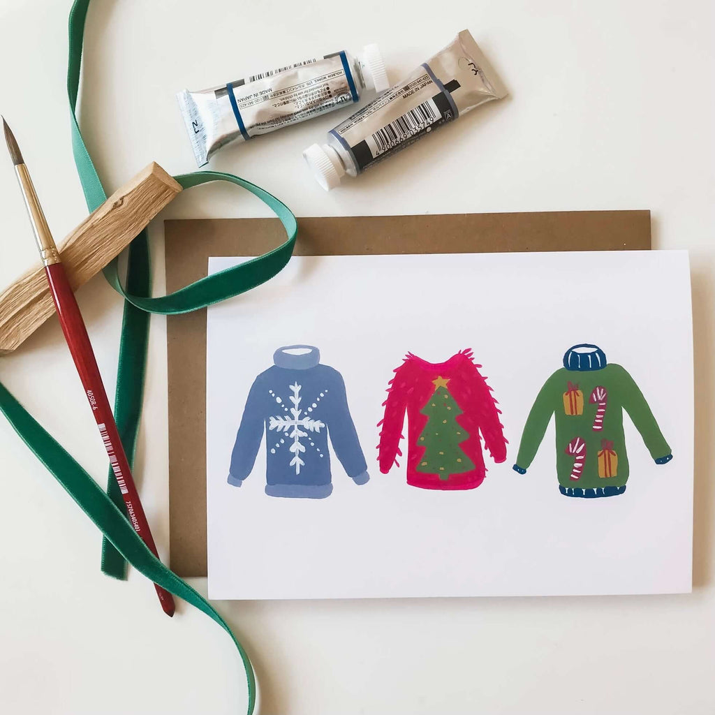 Ashley Anne Art- "Cozy Holiday Sweaters" Card