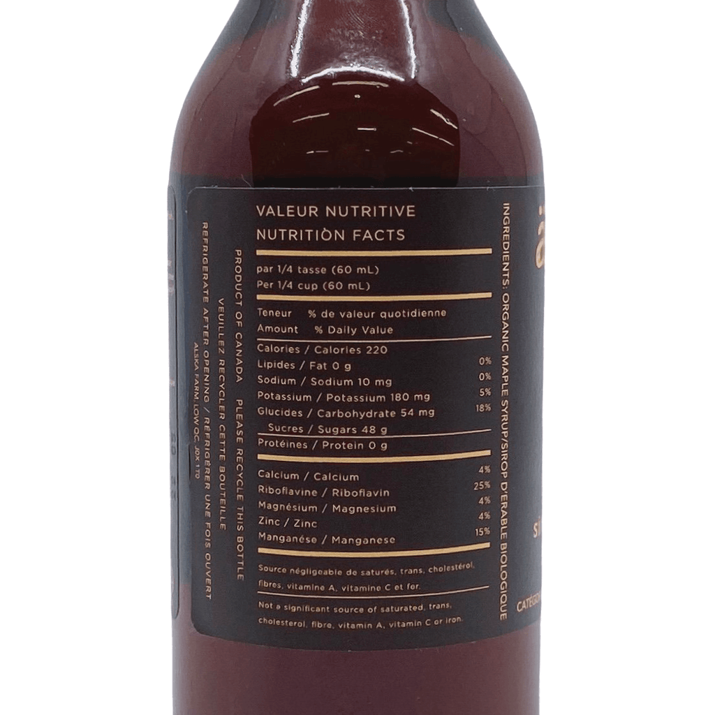 Alska Farm- Dark Organic Maple Syrup 355mL
