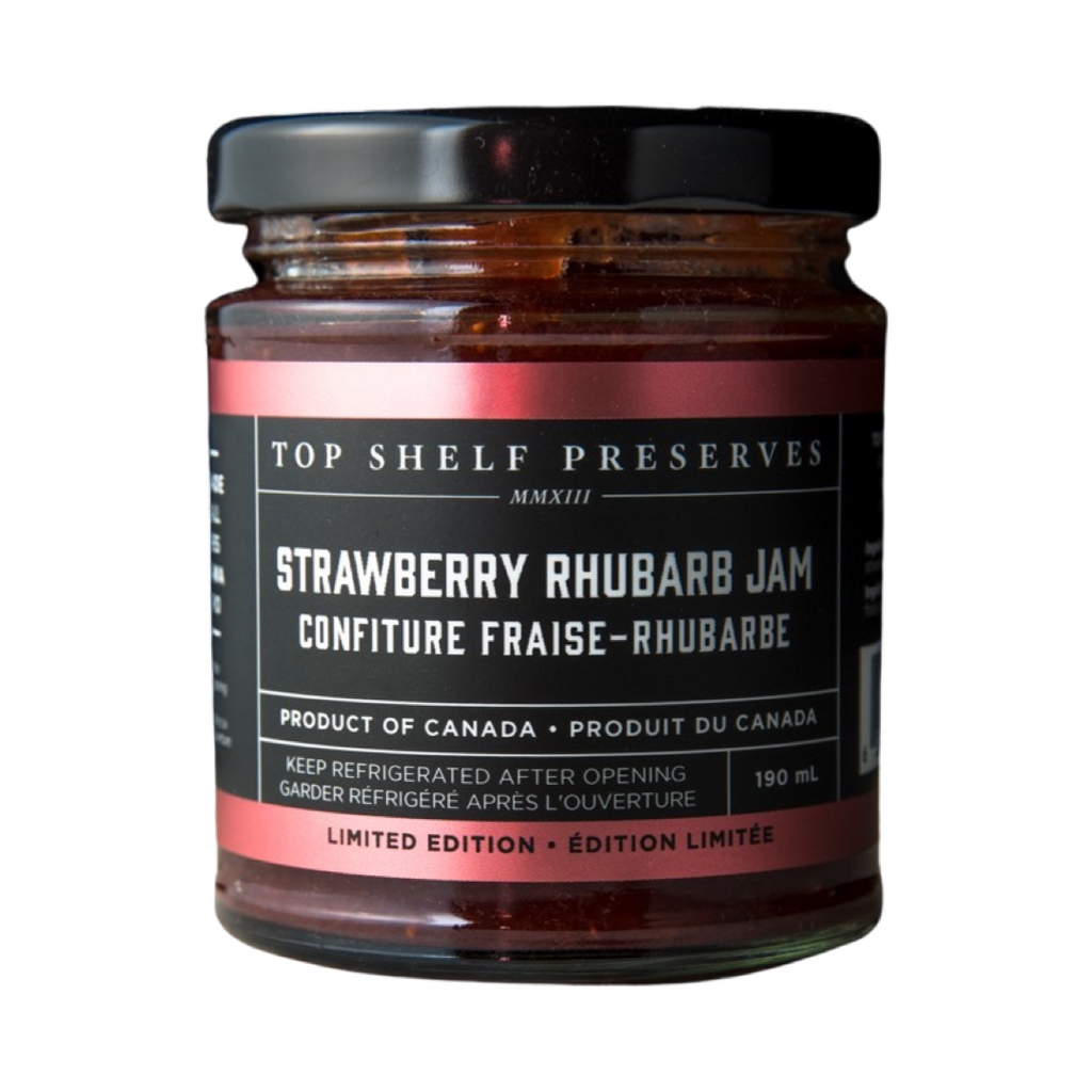 Top Shelf Preserves- Strawberry Rhubarb Jam 190mL