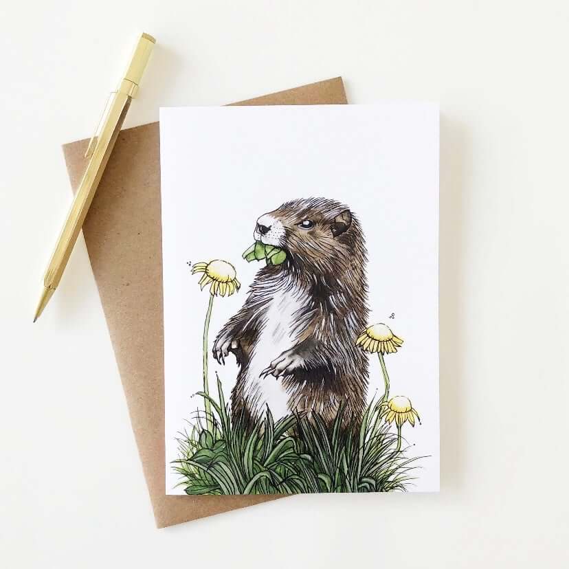 Kelly Dixon Art - “Hungry Groundhog” Card