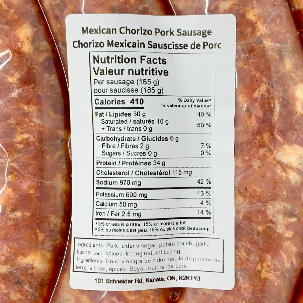 Valley Sausage Co. - Mexican Chorizo Pork Sausage