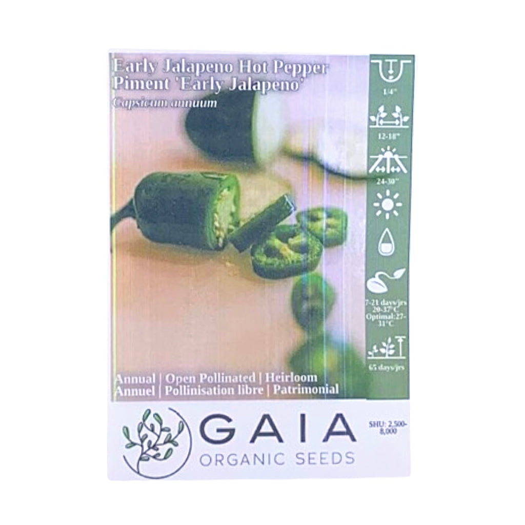 Gaia Organic Seeds - Early Jalapeno Hot Pepper