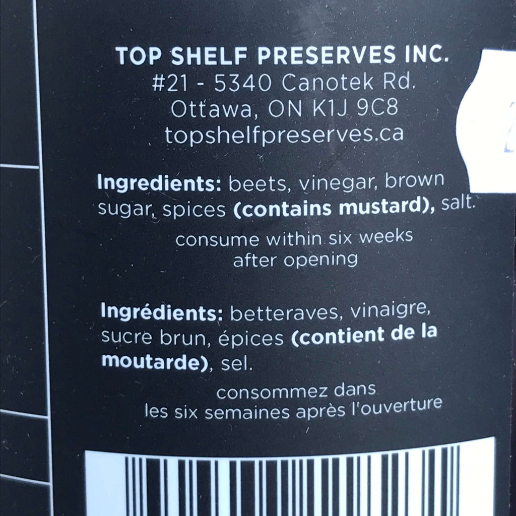 Top Shelf Preserves- Pickled Beets 500mL