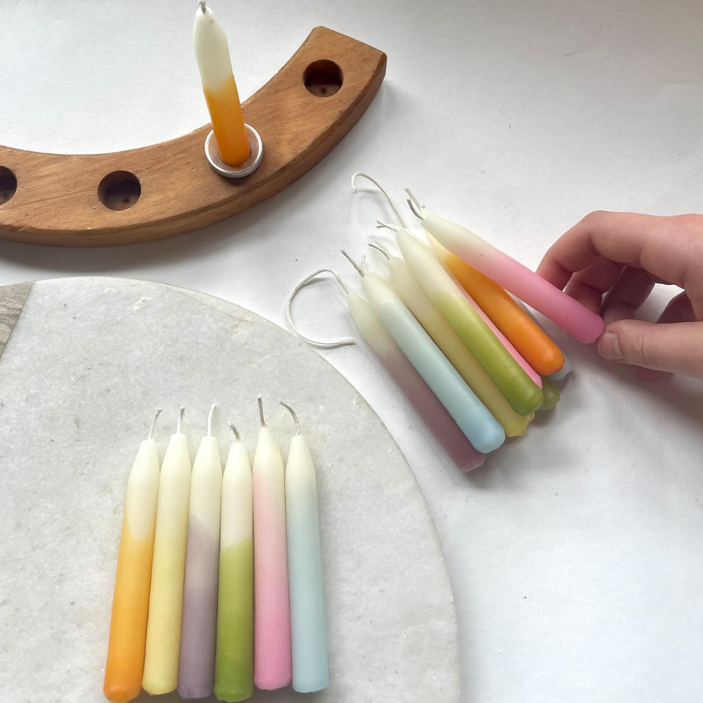 The Wax Studio- Dip Dyed Beeswax Birthday Candles