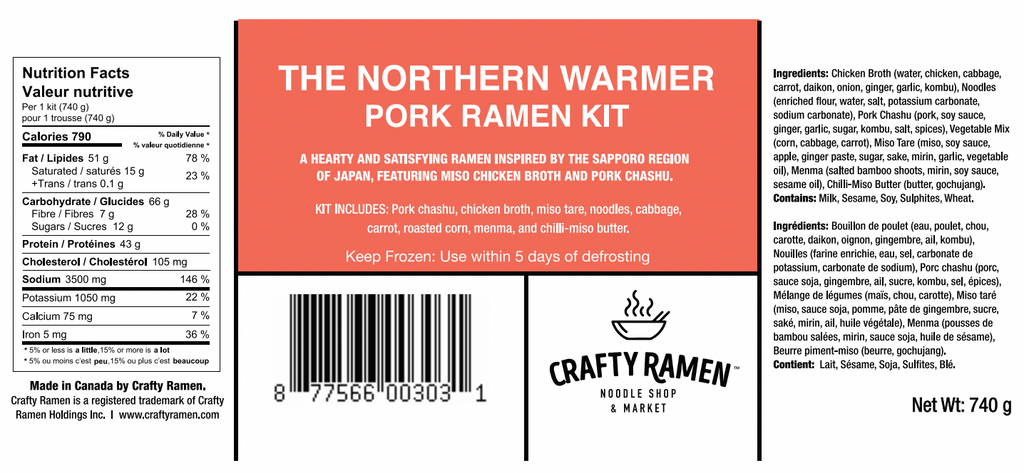 Crafty Ramen Market - Northern Warmer Pork Miso Ramen Kit